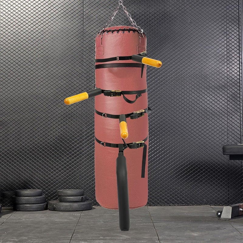 HAPPCUCOE Wing Chun Wooden Dummy Training Equipment, Portable Chinese Kong Fu Training Tool, Wall Mounted Wing Chun Dummy with 3pcs Wooden Dummy Arms and 1 Leg - Image 3